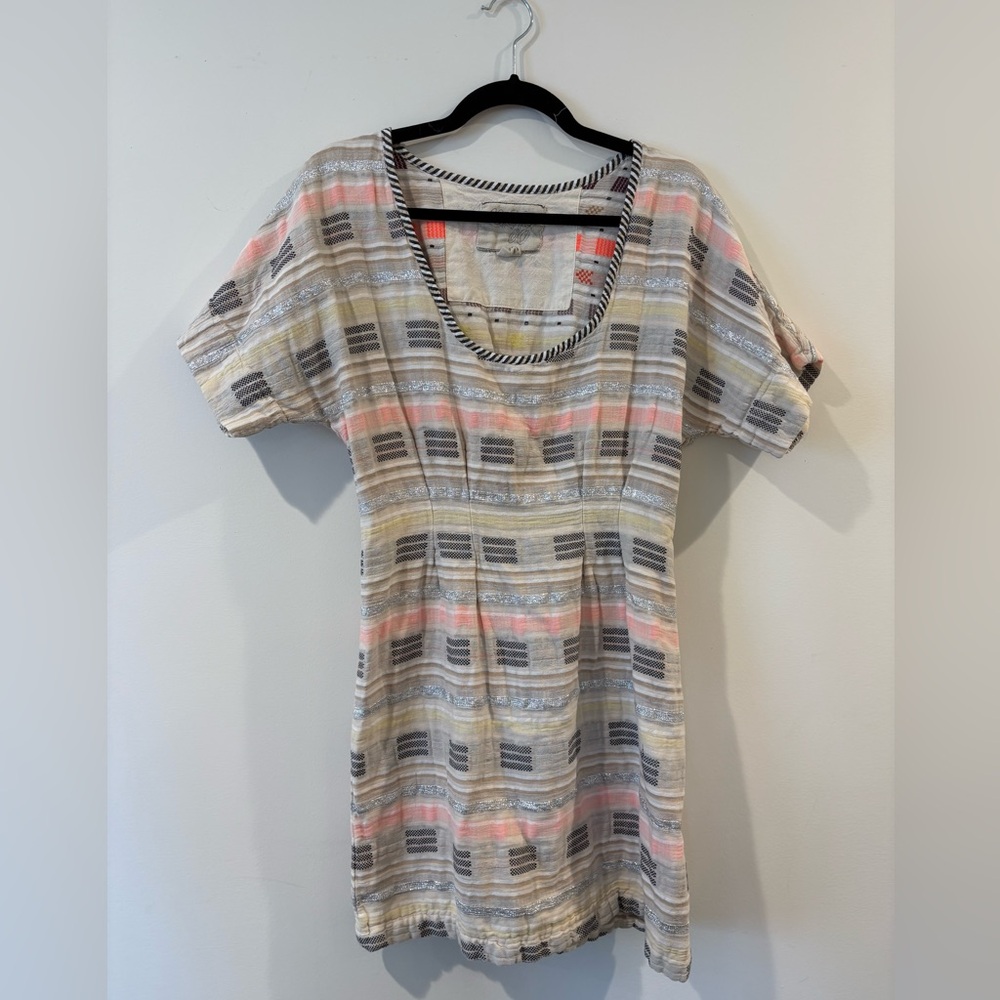 Ace & Jig Multicolor Striped Short Sleeve Dress
